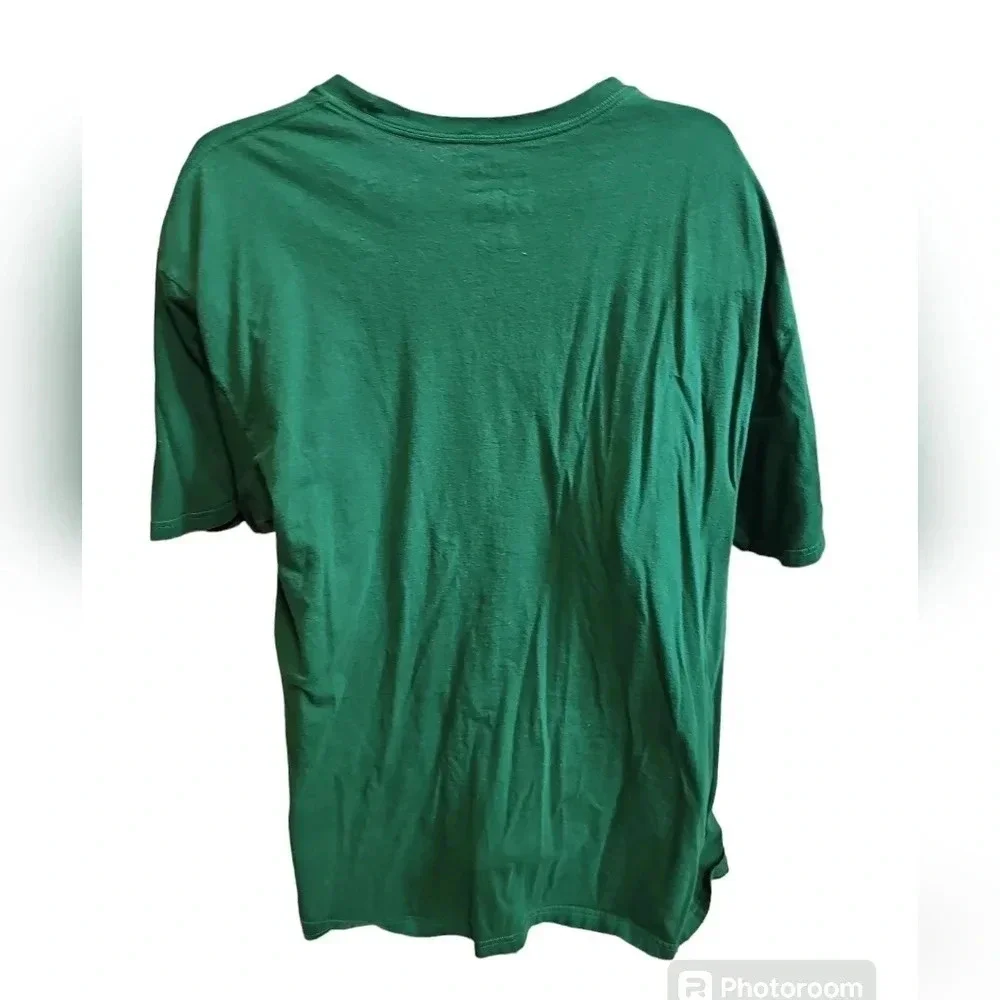 Adidas Men 2XL Shirt Green Cotton Graphic George Mason Patriots Iconic Statement - Picture 4 of 7